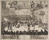 KG 06449
<br/>
Anna Stuart in het Hogerhuis
<br/>
<em>Hooghe, Romeyn de (1645-1708)</em>